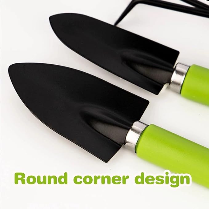 Garden Tools 3-Piece Planting Tools Set with Plastic Handle,Lightweight Durable Gardening Hand Tools,Ideal Succulent Tools Gifts for Women and Men (Small Green Set)