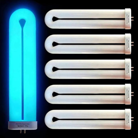 Bug Zapper Replacement Light Bulb 15 Watt, U Shapped Insect Attracting Trap Bulb FUL15-BL 7.7 Inches, 6 Pack