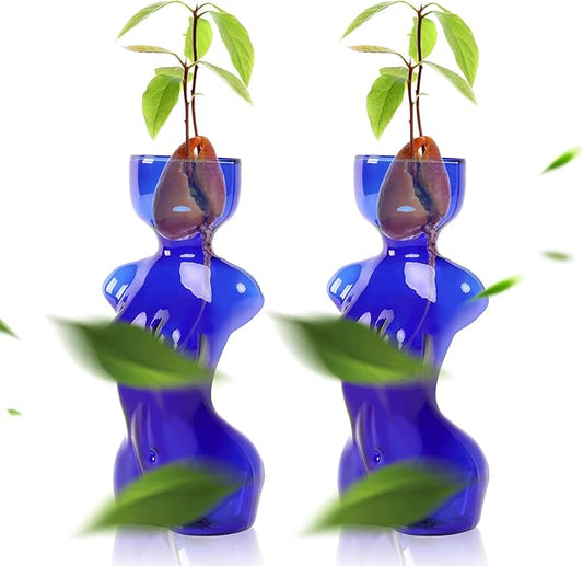 Propagation Vases for Plants Plant Propagation Jars Unique Body Avocado Vase Glass Planter Perfect for Seed Starting Water Rooting and Home Decor Gift for Father