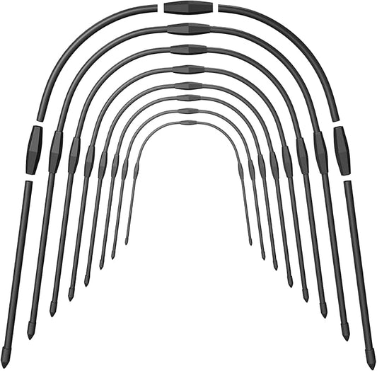 FOTMISHU 8pcs Garden Hoops for Raised Beds, 37.4"x 27.5" Greenhouse Hoops for Row Cover Garden Netting, Rust-Free Garden Tunnel, Reuseable Gardening Supplies for Plants (8pcs L- 37.4"x 27.5")