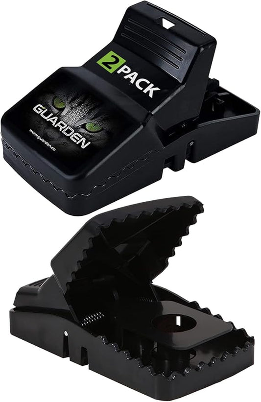 Rat Traps Indoor (2 Pack) Catch Rats, Mice, and Voles Fast with These Simple to Bait, Safe to Set, Non Electric Rat Trap for Home, Yard, and Barn