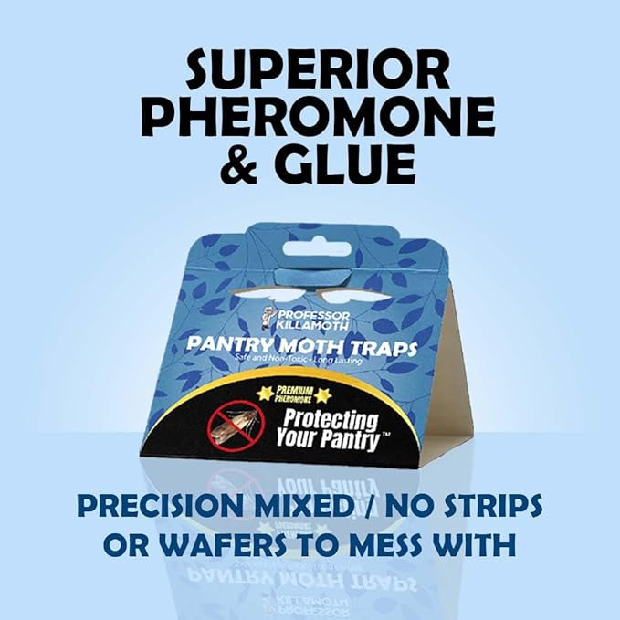 Pantry Moth Traps 6 Pack | New Blue Design | Child and Pet Safe | Premium Attractant