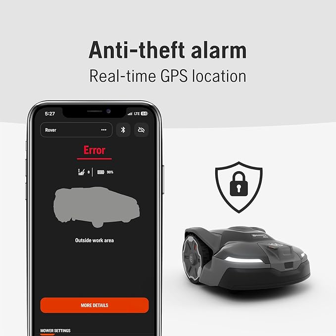 Husqvarna 420iQ Automower Robotic Mower, 1 Acre Mowing Capacity, Wire Free Robot Lawn Mower with Charging Station, RS1 EPOS Reference Station and Replacement Blades