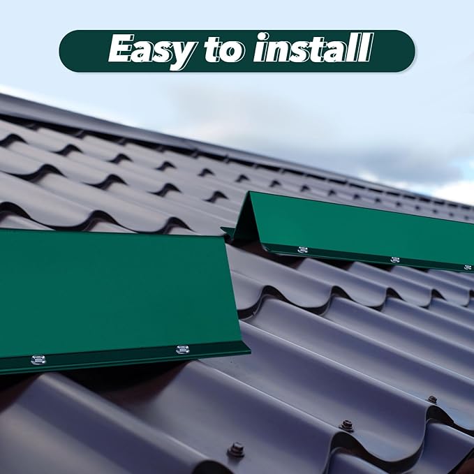 20 Pcs Metal Roof Snow Guards with Bulk Screws Ice Guard Blocks to Stop Snow and Ice from Sliding Off Your Metal Roof (Green)