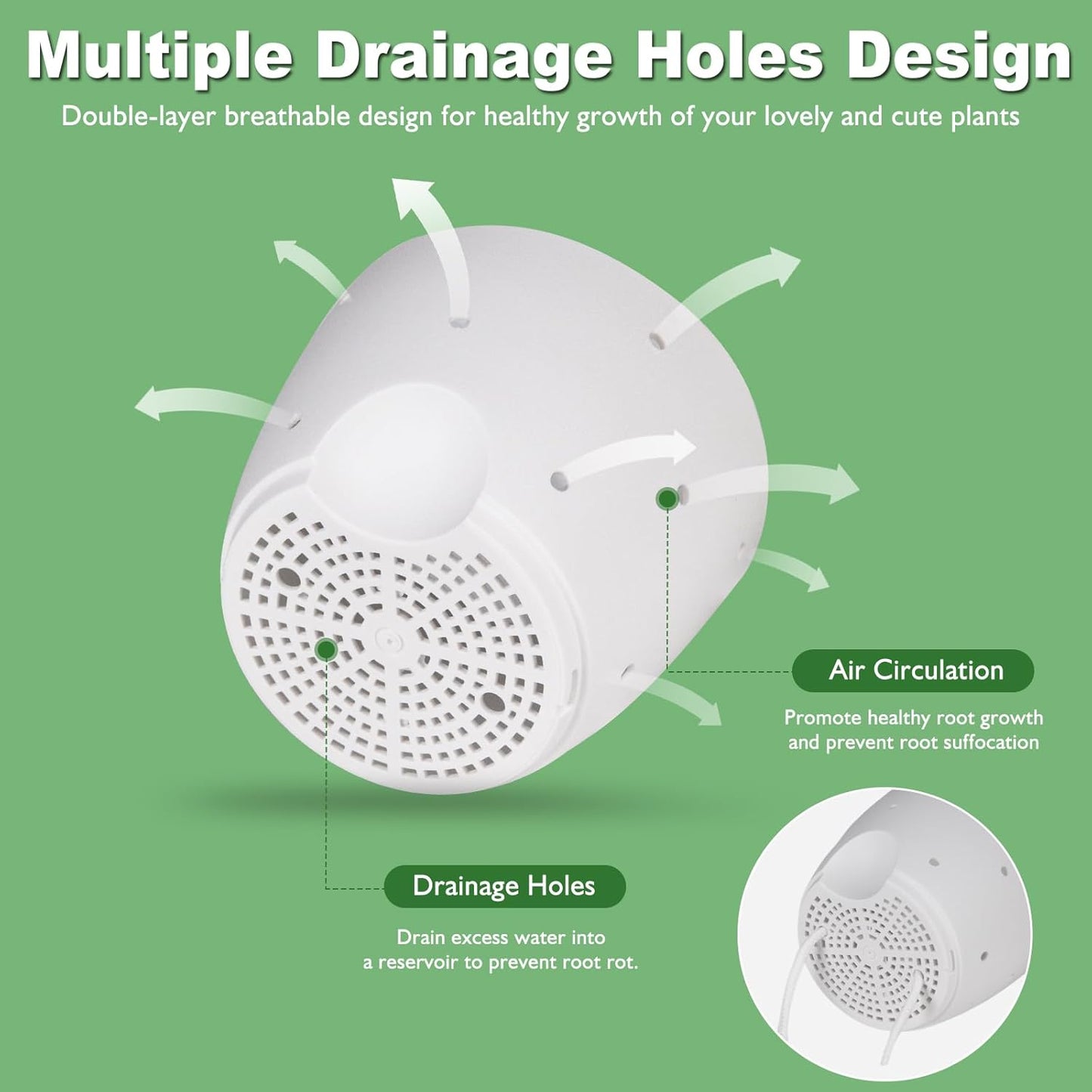 6 Inch Orchid Pots with Holes, 3 Pack Self Watering Planters for Orchids Plastic Orchid Pot Plant Flower Pots for Orchids Indoor Outdoor (Multicolor)