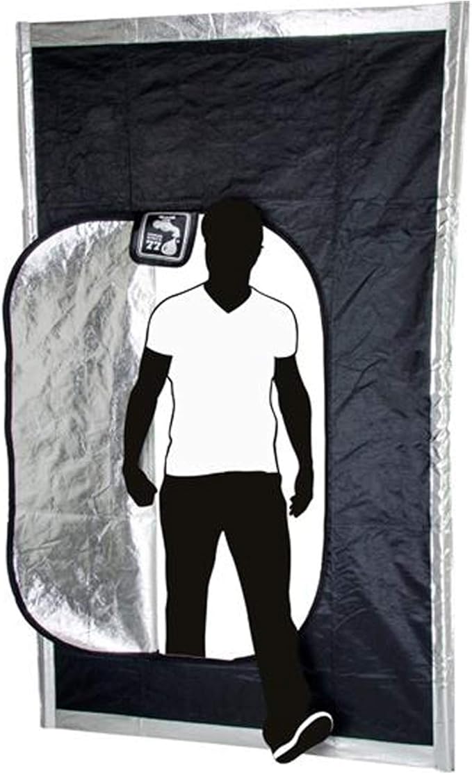 Hydrofarm Black Hatch Zipper Door 57 1/2" w x 96”h