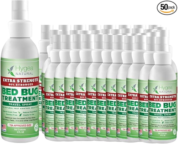 Extra Strength 3oz Travel Spray –TSA Approved - New Formula 66% Stronger- Stain & Scent Free Treatment – Natural Formula - Child & Pet Safe (50 Pack)