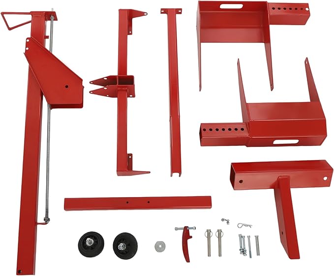 Lawn Mower Lift, 450Lbs Lawn Mower Lift Carbon Steel Lift Jack Lawnmower Lift Tool Adjustable Lawnmower Lifts w/Telescopic Design for Garden Tractors All-Terrain Maintenance and Repair(450LBS)