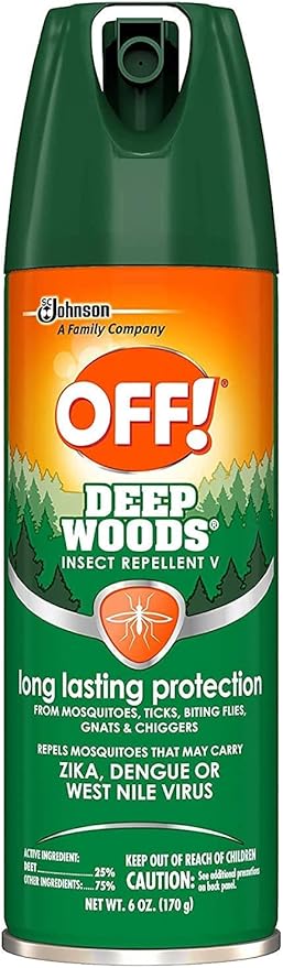 OFF! Deep Woods Insect Repellent V Ticks Aerosol 6 oz, Pack of 6