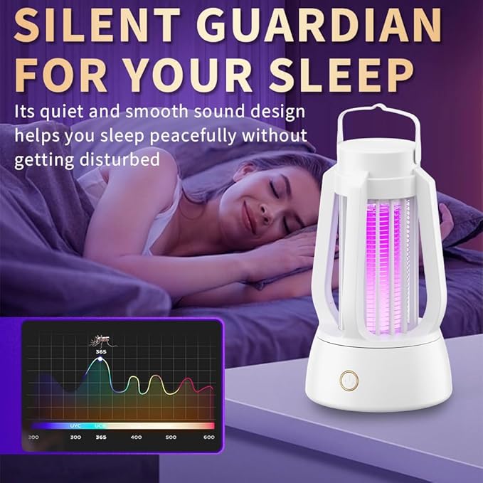 Bug Zapper Outdoor Indoor, Electric Fly Zapper with 4ft Power Cord, Three Modes Mosquito Killer，Waterproof Portable Mosquito Zapper for Home,Patio,Camping