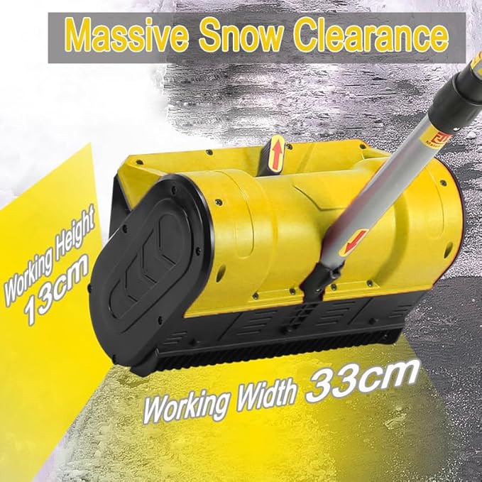 Cordless Snow Shovel,12" Electric Snow Blower with Adjustable Handle and Directional Plate,6.2" Clear Depth with Front Handle for Deck,Patio,Bare Tool(No Battery) (for Dewalt)