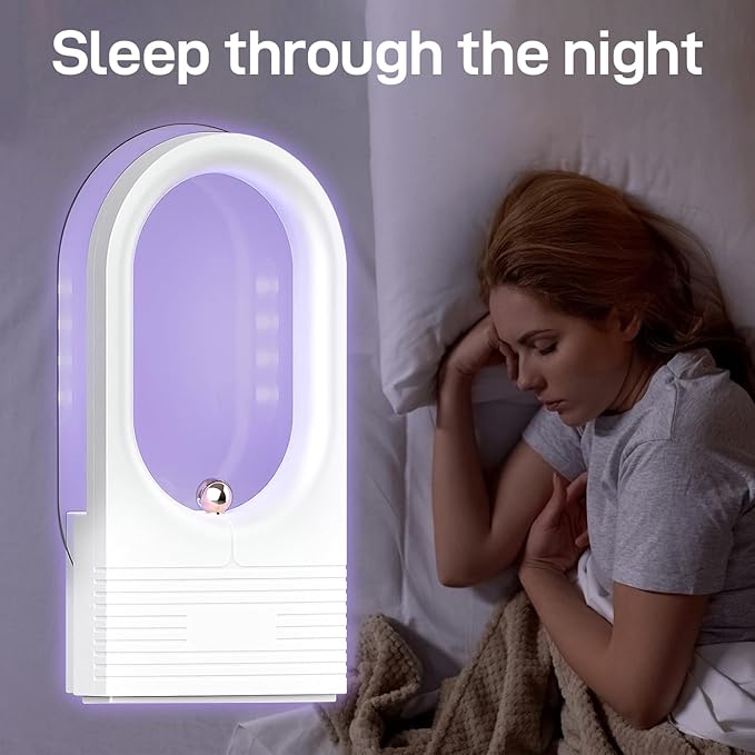 Flying Insect Trap, Insect Catcher, Indoor Fly Trap，Plug-in Bug Light Trap for Fruit Flies, Gnats and Houseflies (1 Device+5 Refills)