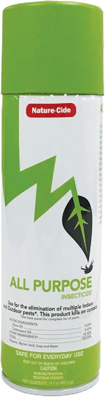 Nature-Cide Can. All Natural Roach Killer, Spider, Mosquito and Ant Spray to Keep Your Home Safe. Kills on Contact. No Strong Odor.