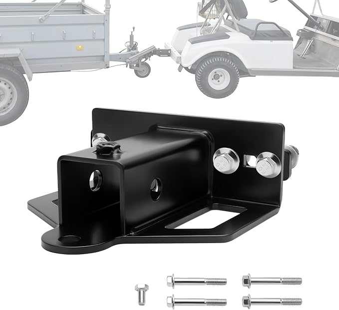 Universal Mower Trailer Hitch with 2in Receiver, Zero Turn Lawn Mower Tow Hitch Receiver for UTV Tractor Golf Cart,6mm Thickened Heavy-Duty Trailer Hitch Receivers with Chain Slot Pin Hole
