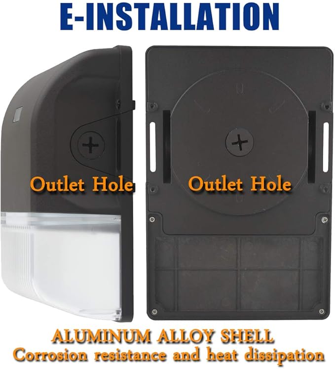 dephen 30W LED Wall Pack with Photocell, Dusk to Dawn Outdoor Lighting 5000K, 4050Lm Mini Wallpack Light, AC100-277Vac IP65 Exterior Security Lamp (UL-Listed)