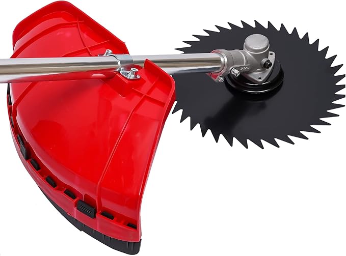 Gasoline Lawn Mower, 49CC 2-Stroke Gasoline Mower Grass Trimmer 6500-7000 RPM Portable Multifunction Gas Brush Cutter String Trimmer for Mountains Lains Orchards & Vegetable Fields