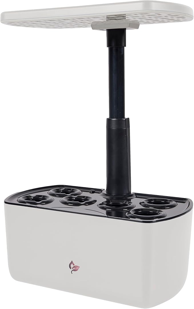 AeroGarden Harvest 2.0, Indoor Garden Hydroponic System with LED Grow Light, Holds up to 6 AeroGarden Pods, Cream