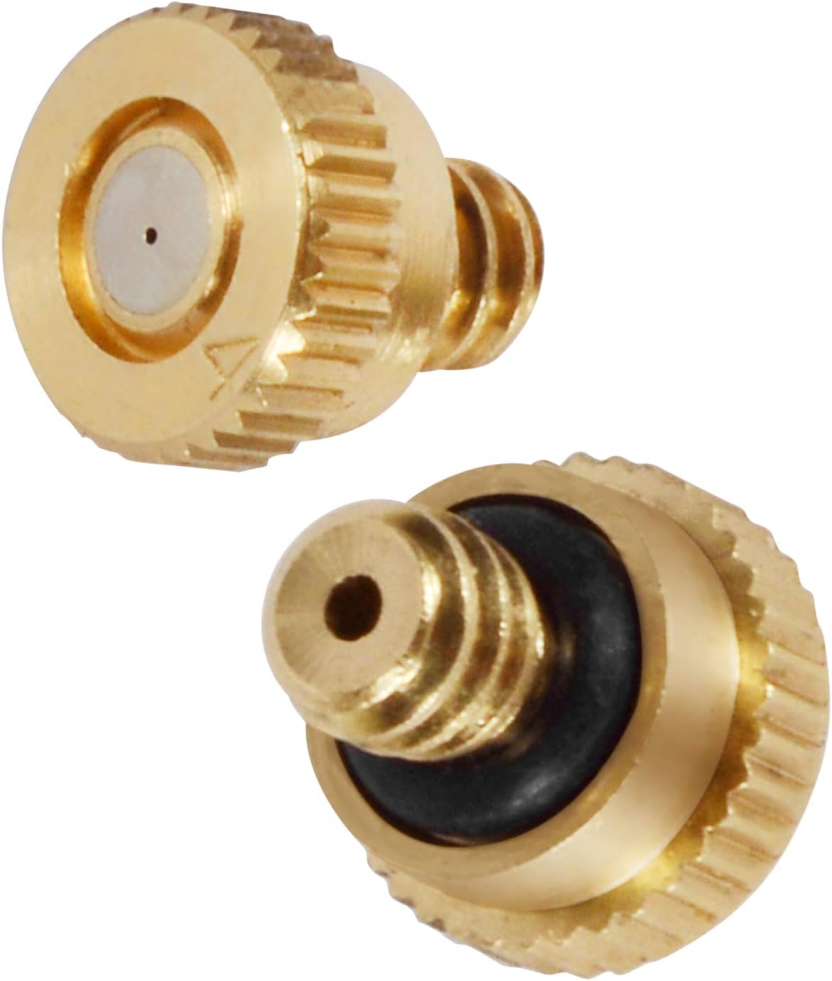 Brass Misting Nozzles 0.016" Orifice (0.4mm) 10/24 UNC, Water Mister Parts Fog Nozzles for Patio Misting System Outdoor Cooling System (30)