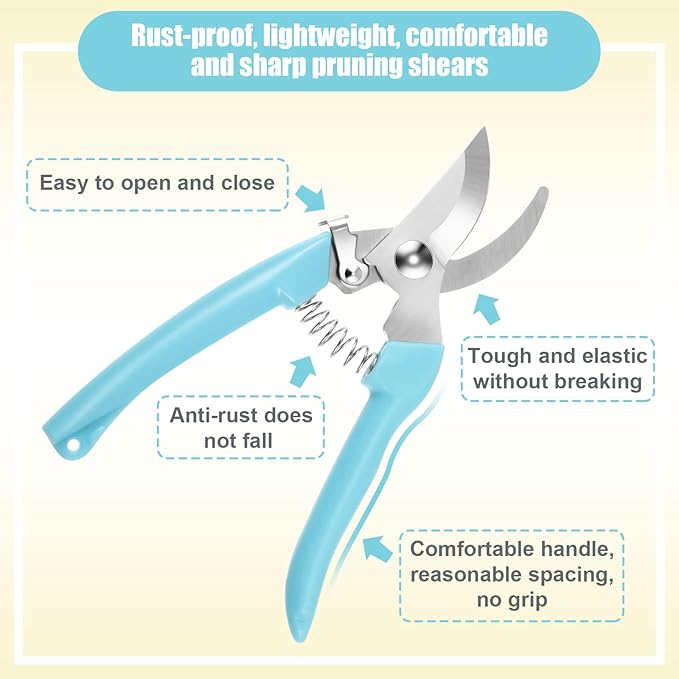 Amylove 24 Pcs Garden Flower Shears Pruning Scissors Heavy Duty Plant Scissors Garden Clippers Hand Bypass Pruner for Gardening Plants Hedge Flower Tree Cutting Miniature Bonsai Modeling(Multicolor)