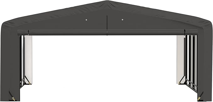 ShelterLogic ShelterTube Garage & Storage Shelter, 20' x 23' x 10' Heavy-Duty Steel Frame Wind and Snow-Load Rated Enclosure, Gray