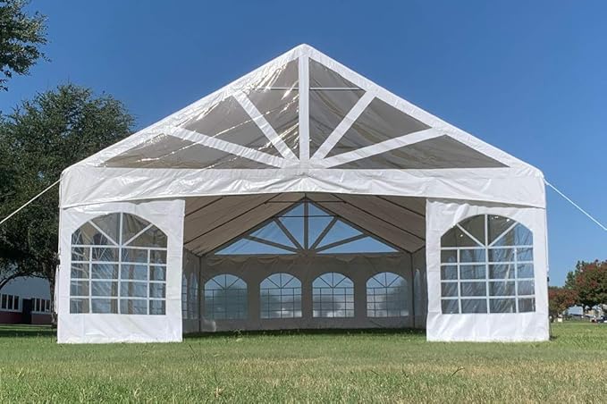 DELTA 40'x20' PVC Marquee Tents for Parties, Large Party Tent, Outdoor Wedding Tent, Heavy Duty Fire Retardard Waterproof Canopy, Carpas para Fiestas,Outdoor Event + 7 Storage Bags