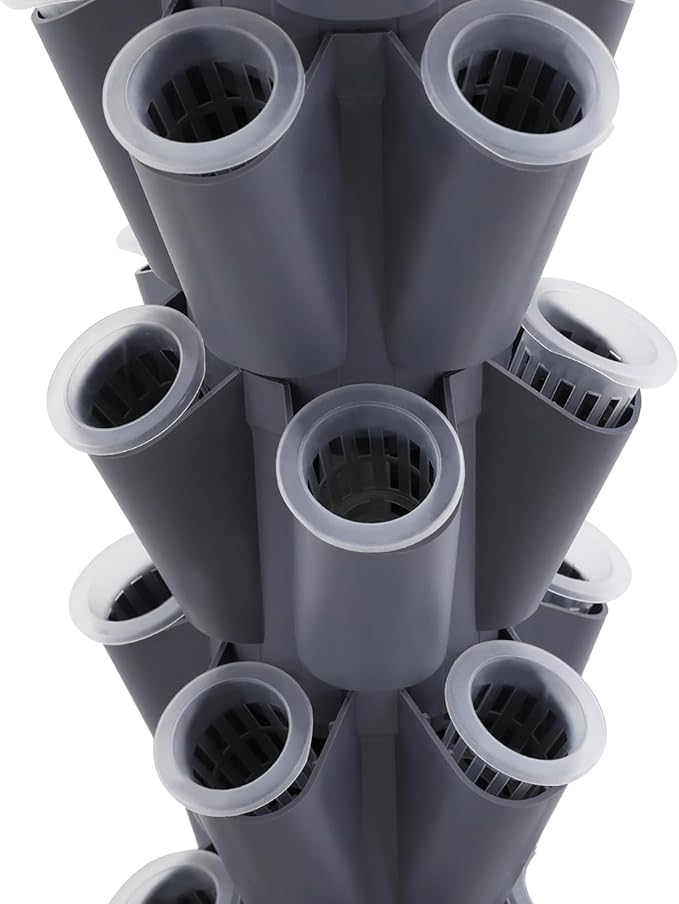 Hydroponic Growing Tower, 12 Layer 60 Pods Hydroponic Grow Towers Kit with Water Pump and Movable Water Tank, Plant Germination Kit with 4 Wheels, for Vegetable, Strawberries, Lettuce