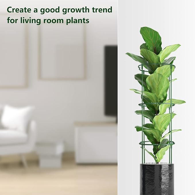 12Packs Plant Support Stake Half Round Plant Support, Stackable 3 Tier Garden Flower Support, Plant Stakes for Indoor Outdoor Plants for Tomato,Monstera, Peony, Hydrangea, Climbing Plants