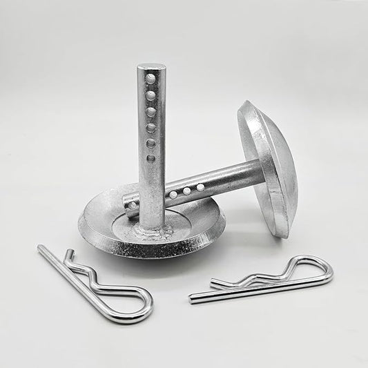 69212 Snow Plow Skid Shoe Blade Protector Replacement Heavy-Duty Skids Shoes with Round Shaft and Adjustable Pin Placement Lock Plow Skid Feet (2/Pack)