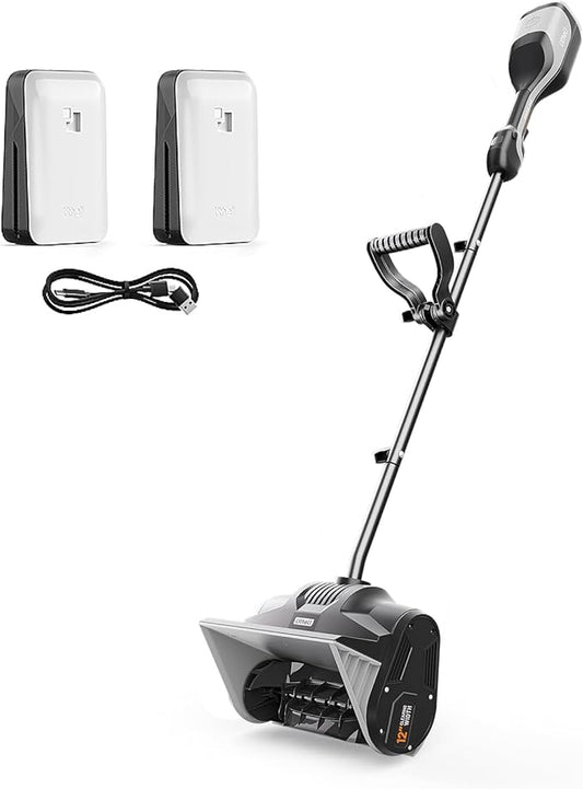 Litheli Cordless Snow Shovel, 40V 12'' Brushless Electric Snow Blower for Driveway, Battery Powered Snow Thrower, 4.0Ah Battery Included