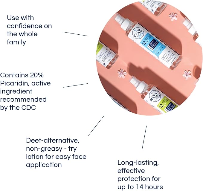 Proven Insect Repellent Spray, Keep Mosquitoes, Ticks and Flies Off, DEET Alternative Repellent, Up to 12-Hour Protection, Great for Camping or Hiking, 6 Ounce, Gentle Scent Spray