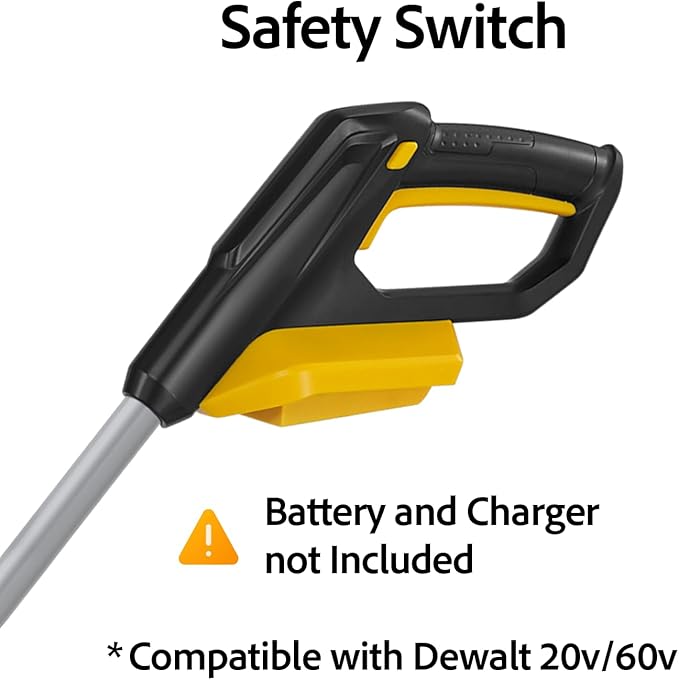 12-Inch Cordless Brushless Snow Shovel Compatible with DeWalt 20V/60V Battery(Tool Only) Electric Snow Blower with 23ft Throwing Distance, Adjustable Chute, Smart Control, LED Light for Driveway