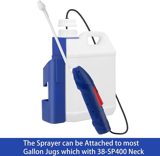 Battery Power Sprayer with Holster Multi-Purpose Foldable Sprayer Easily Attaching to Most Gallon Jugs for Gardening,Lawn and Disinfecting