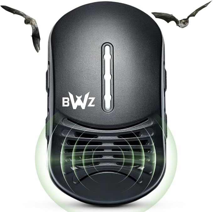 BWZ600 Direct Ultrasonic Bat Repeller - Featuring Bat-ZoneZonic™ Frequency Control for Precise Repelling of Bats (Midnight Black)