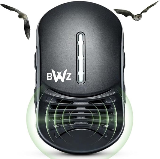 BWZ600 Direct Ultrasonic Bat Repeller - Featuring Bat-ZoneZonic™ Frequency Control for Precise Repelling of Bats (Midnight Black)