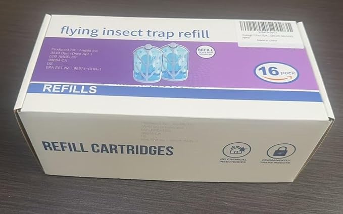 16 Pack Flying Insect Trap Refills Compatible with Zevo Flying Insect Trap M364 and Max, Safe with Kids & Pets