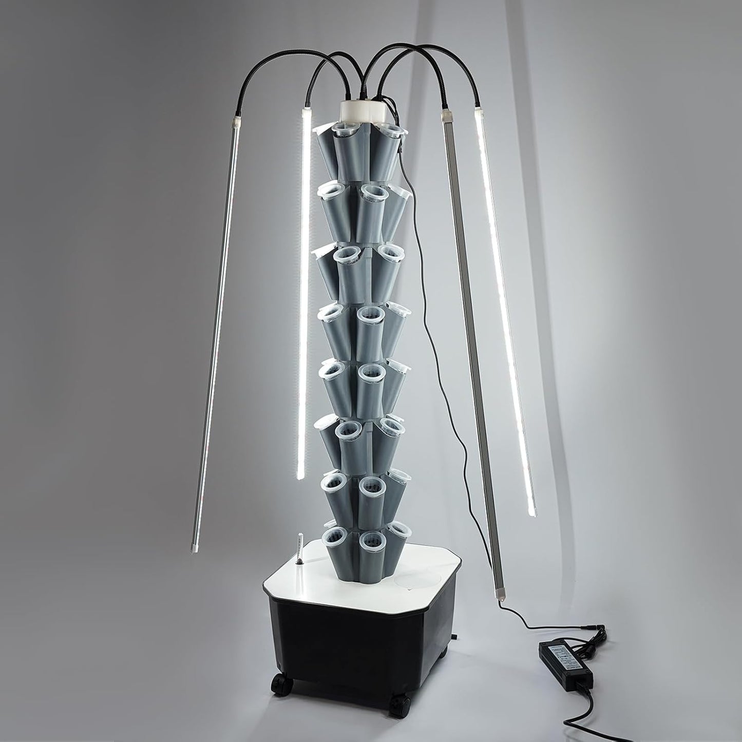 Hydroponic Growing Tower System Kit, 40-Plant Vertical Hydroponics Garden Tower with LED Grow Light, for Outdoor Indoor Herbs Fruits Vegetables Smart Garden Planter Kit