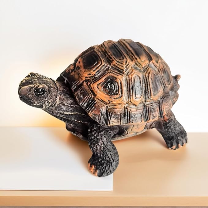 Small Polyresin Tortoise Statue Outdoor Garden Statue Ornaments - Yard Statue for Home and Fairy Garden Decor - Lucky Turtle Figurine Decorative Zen Turtles Tortoises