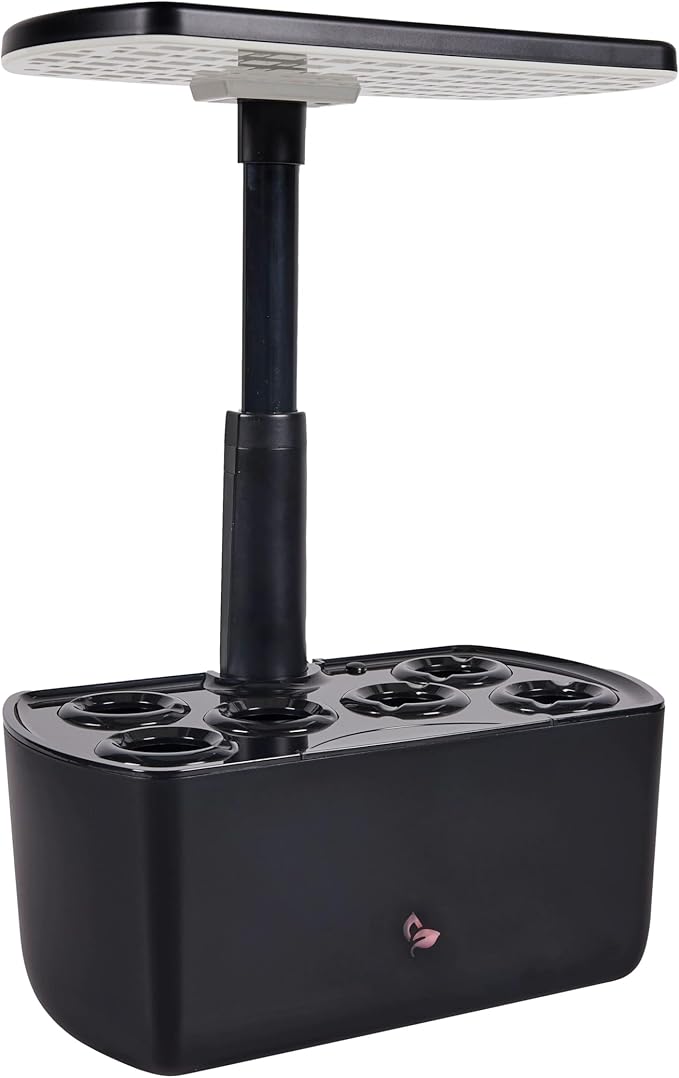 AeroGarden Harvest 2.0, Indoor Garden Hydroponic System with LED Grow Light, Holds up to 6 AeroGarden Pods, Black