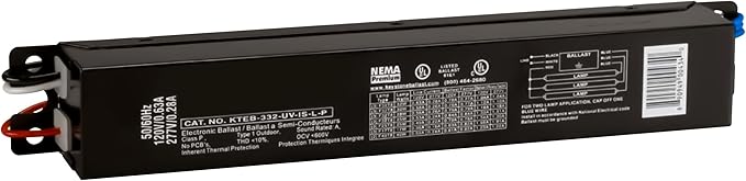 OHLECTRIC Replacement for Keystone KTEB-332-UV-IS-L-P 3 Lamp T8 Electronic Fluorescent Ballast with Low Light Output | 120-277V Input with Instant Start Operation | 0.78 Ballast Factor, UL-Approved