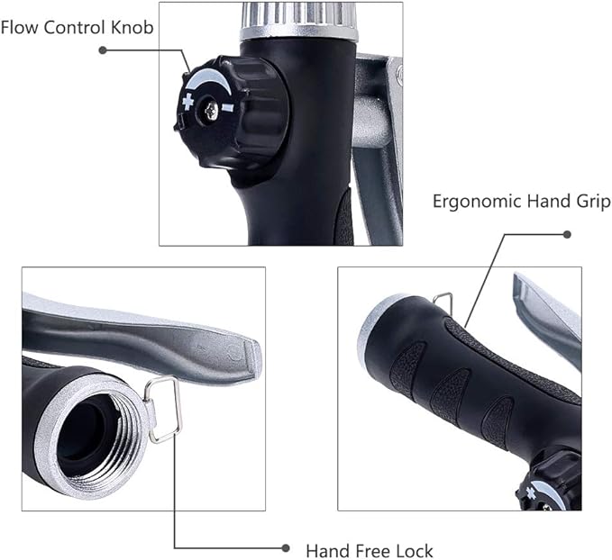 GREEN MOUNT Watering Wand, 24 Inches Sprayer Wand with Superior Stainless Head, Perfect for Hanging Baskets, Plants, Flowers, Shrubs, Garden and Lawn, Purple