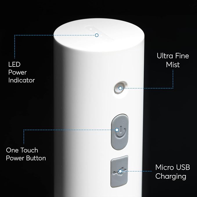 Automatic Electric Spray Bottle Mister - Continuous Rechargeable Battery Sprayer for Misting Plants, Household Cleaning, Hairstyling (25 oz)