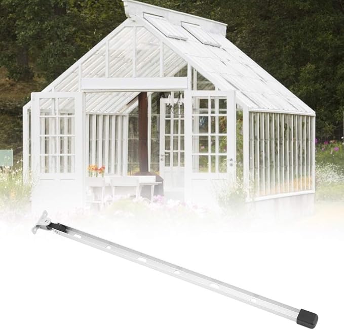 Manual Window Opener Kit, Greenhouse Window Opener with Adjustable Ventilation Aluminum Roof Vent Control Tool Easy Installation Stay Bar Gardening Agriculture Accessories