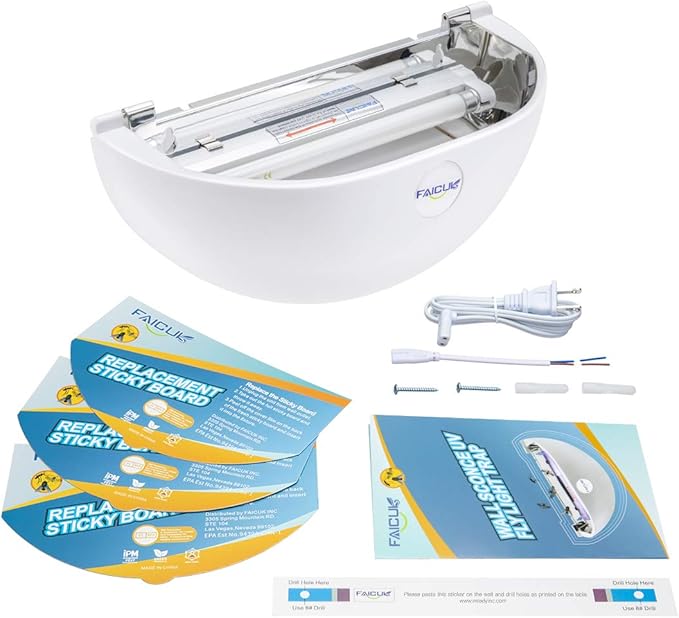 Faicuk FA-FLT07 Wall Sconce Fly Light+Replacement Tube and Holder 2-in-1 for FA-FLT07 (2 Packages are Delivered Separately).