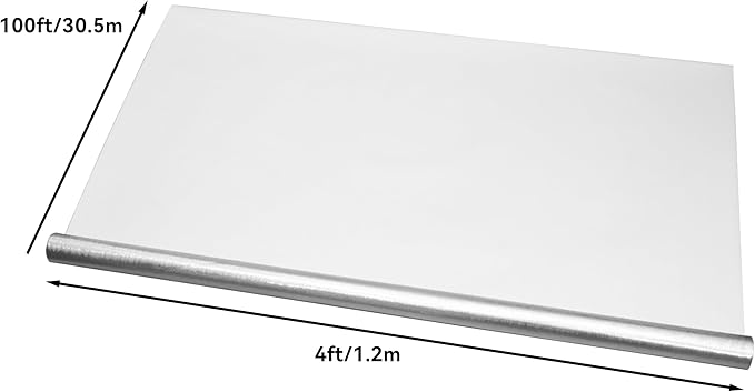 TEXALAN(R) Mylar Film Roll Diamond Film Foil Roll Highly Reflective for Grow Room 6 Mil 4X100FT