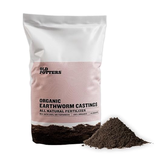 Organic Earthworm Casting All-Natural Fertilizer for Indoor and Outdoor Planting, Enhances Root and Overall Health, Revitalizes Soil with Health Microbes, 25 lbs