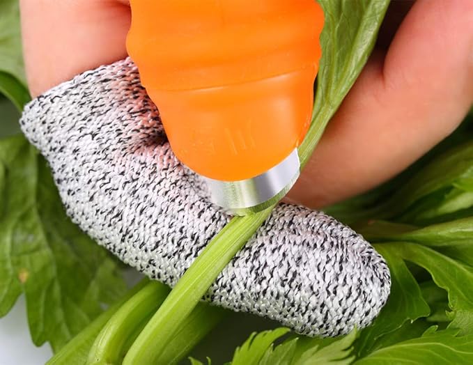 Upgrade Garden Silicone Thumb Knife, Harvesting Plant Tool, Gardening Gifts, Finger Picking for Trim Vegetable Gardening and Kitchen Help (S)