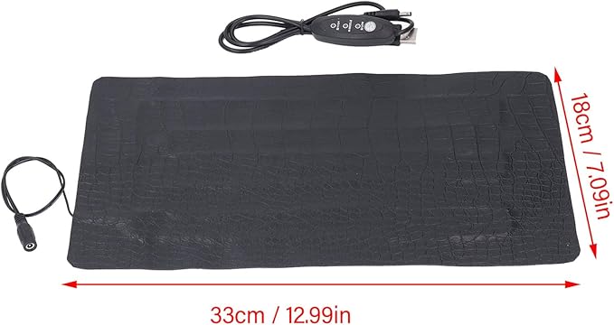 Seedling Heat Mat, 3 Gear Adjustable Temperature Warm Hydroponic Heating Pad for Germination, PU Leather Hydroponic Plant Heating Pad for Indoor Gardening, Greenhouse (3318)