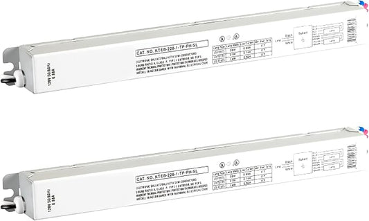 OHLECTRIC (2 Pack Replacement for Keystone KTEB-228-1-TP-PH-SL/B Electronic 2 Lamps T5 Ballast | 120V with Normal Power Factor | Preheat Start |9 Inch Case for Versatile Applications
