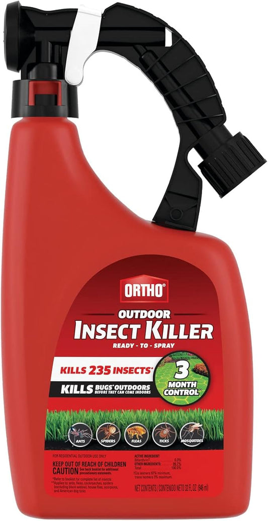 Ortho Outdoor Insect Killer Ready-to-Spray: For Yard, Garden & Landscapes, Works on Listed Ants, Spiders, Fleas & Ticks, 32 oz.