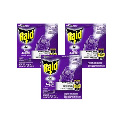 Raid Flea Flogger Plus Killer, Kills Fleas and Hatching Eggs 3 Count (Pack of 3)